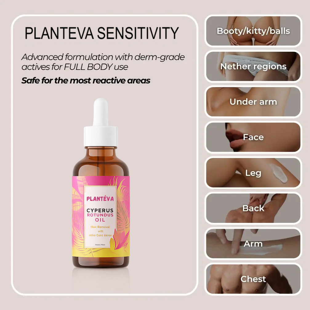PLANTEVA™ –  Cyperus Rotundus Oil – Hair Reduction Oil